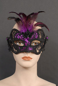 (image for) Glorianna Purple Mask Feather Party and Halloween - ME152A